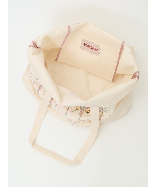 PINK HOUSE（ピンクハウス）の「メリーゴーラウンドプリントバッグ（トートバッグ・レディース・キナリ/ブラック・フリー）」の10枚目の写真