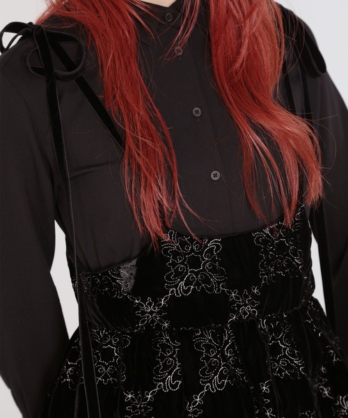 tanakadaisuke（タナカダイスケ）の「【tanakadaisuke/タナカダイスケ】palace tiles quilted overalls skirt/スカート（スカート・レディース・ブラック・FREE）」の19枚目の写真