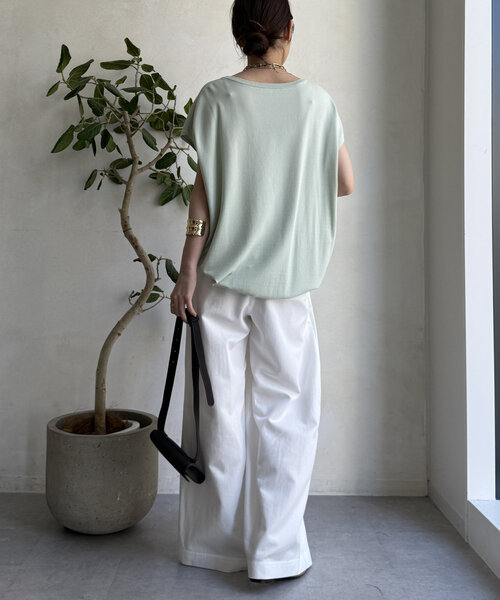 DouDou（ドゥドゥ）の「【WEB限定】チノライクツータックパンツ（その他パンツ・レディース・カーキ/オフホワイト/ベージュ/ブラック/ブラウン・FREE）」の17枚目の写真