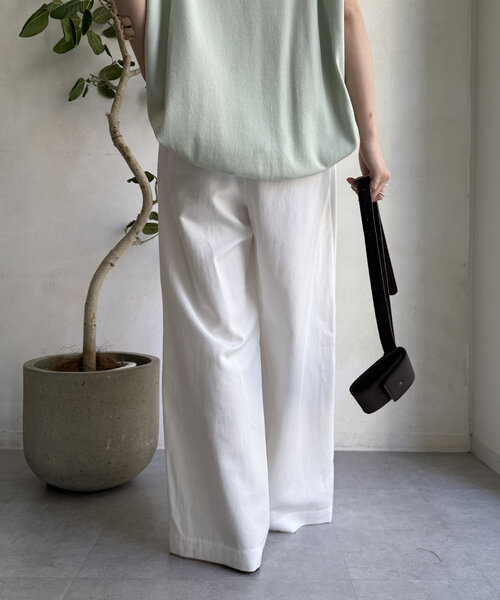 DouDou（ドゥドゥ）の「【WEB限定】チノライクツータックパンツ（その他パンツ・レディース・カーキ/オフホワイト/ベージュ/ブラック/ブラウン・FREE）」の21枚目の写真