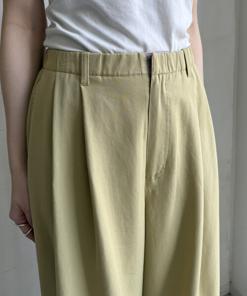 DouDou（ドゥドゥ）の「【WEB限定】チノライクツータックパンツ（その他パンツ・レディース・カーキ/オフホワイト/ベージュ/ブラック/ブラウン・FREE）」の9枚目の写真