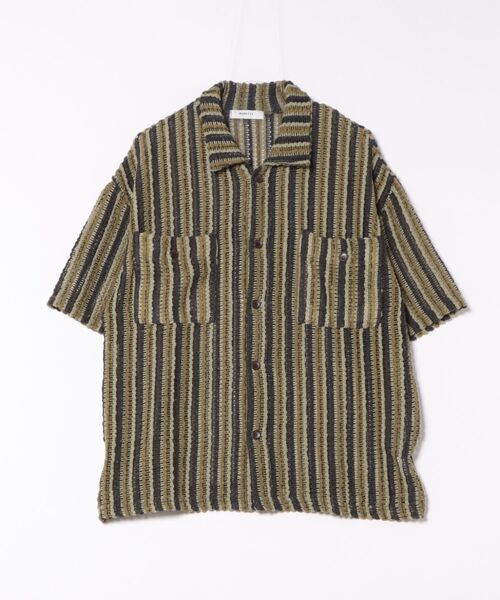 a.p.o.v.（エーピーオービー）の「a.p.o.v. レトロマルチストライプシアーサマーニットシャツ（シャツ/ブラウス・メンズ・グリーン/パープル/ブラック・ONESIZE）」の11枚目の写真