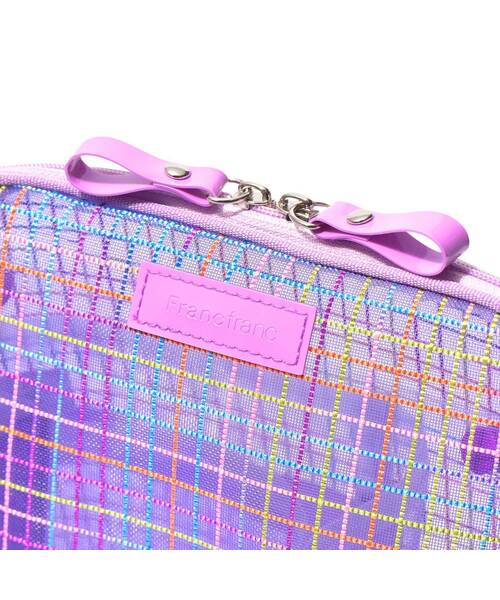 Francfranc(フランフラン)の「メッシュ ツールスタンドポーチ パープル 自立・縦型・化粧・メイクポーチ・旅行(ポーチ・レディース・パープル・FREE)」の7枚目の写真