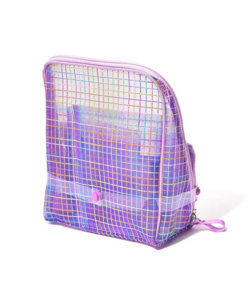 Francfranc(フランフラン)の「メッシュ ツールスタンドポーチ パープル 自立・縦型・化粧・メイクポーチ・旅行(ポーチ・レディース・パープル・FREE)」の10枚目の写真