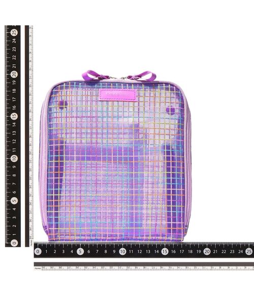 Francfranc(フランフラン)の「メッシュ ツールスタンドポーチ パープル 自立・縦型・化粧・メイクポーチ・旅行(ポーチ・レディース・パープル・FREE)」の12枚目の写真