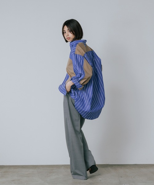 LE CIEL BLEU/ルシェルブルー Slim Flare Pant w/Sheer Detail