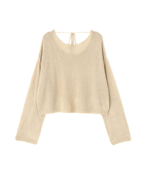 FREE'S MART（フリーズマート）の「◇透かしあみ天竺短丈ニット（ニット/セーター・レディース・オレンジ/ホワイト/ベージュ/ブラック/ボルドー・FREE）」の12枚目の写真