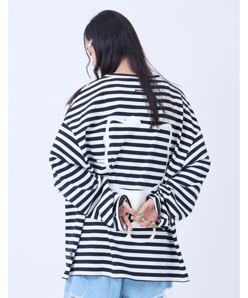 セール】HELLO KITTY x little sunny bite stripe long tee（T