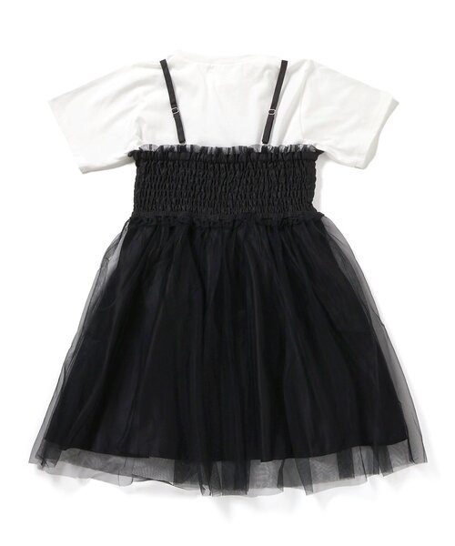 algy（アルジー）の「シャーリングミニワンピ&半袖Tセット（ワンピース・キッズ・ブラック/アイボリー/ピンク・XX-SMALL/X-SMALL/MEDIUM/SMALL）」の8枚目の写真