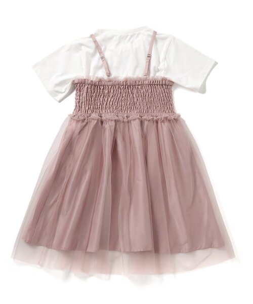 algy（アルジー）の「シャーリングミニワンピ&半袖Tセット（ワンピース・キッズ・ブラック/アイボリー/ピンク・XX-SMALL/X-SMALL/MEDIUM/SMALL）」の10枚目の写真