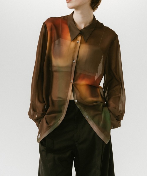 [Knuth Marf] スタンドカラーパターンシャツ (unisex) Knuth Marf] スタンドカラーパターンシャツ (unisex) SHIRTS