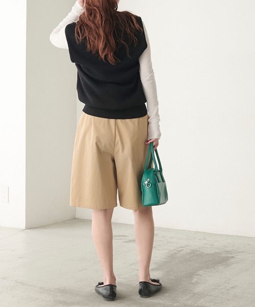 BONLECILL（ボンルシール）の「バックドレープニットベスト（ベスト・レディース・キナリ/レッド/ブラック/チャコールグレー・FREE）」の18枚目の写真