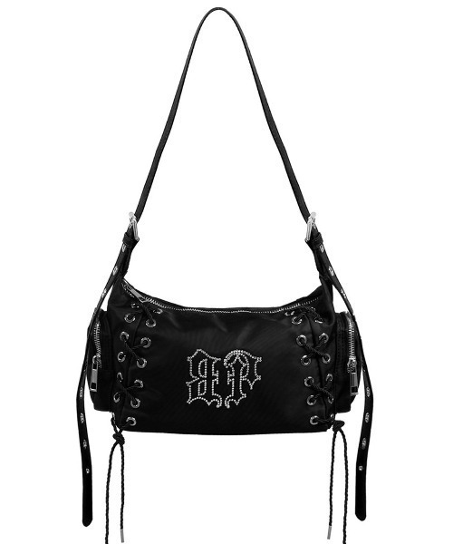 【BLACK PURPLE】Glow Corset Bag ★韓国人気★ 追跡付 BLACK PURPLE】Glow Corset Bag ☆韓国人気☆ 追跡付 ショルダー