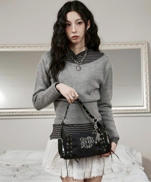 BLACK PURPLE】Glow Corset Bag / 【ブラックパープル】グロウ