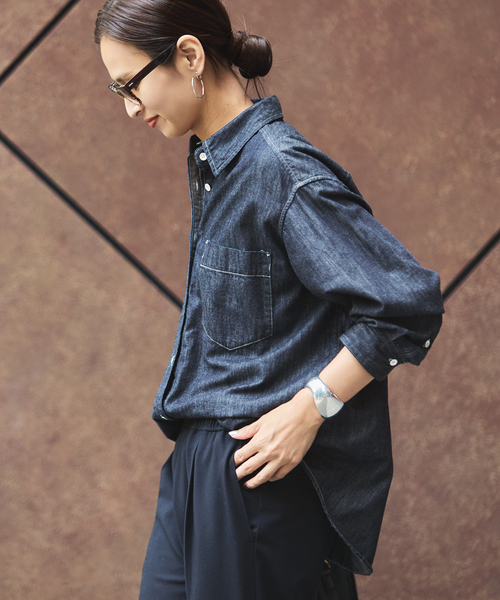 Spick&Span ライトオンスデニムシャツ 追加》ライトオンスデニムシャツ（シャツ／ブラウス）｜Spick