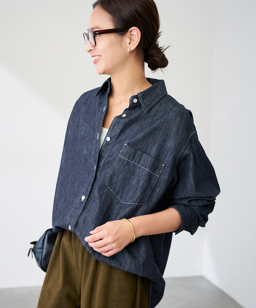 Spick and Span ライトオンスデニムシャツ Spick & Span｜《追加2》ライトオンスデニムシャツ | Rakuten