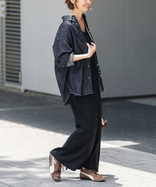 FRAMeWORK（フレームワーク）の「ライトオンスデニムシャツ（シャツ/ブラウス・レディース・ネイビー・FREE）」の18枚目の写真