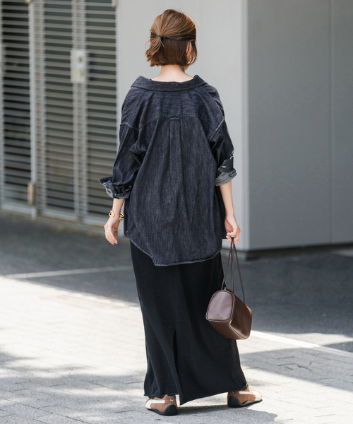 FRAMeWORK（フレームワーク）の「ライトオンスデニムシャツ（シャツ/ブラウス・レディース・ネイビー・FREE）」の14枚目の写真