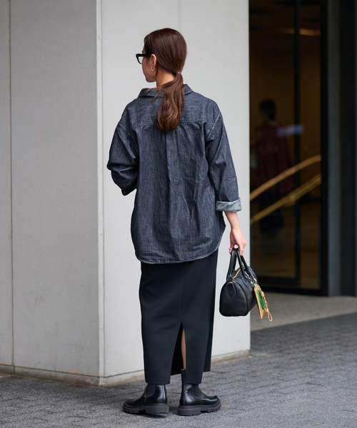 FRAMeWORK（フレームワーク）の「ライトオンスデニムシャツ（シャツ/ブラウス・レディース・ネイビー・FREE）」の20枚目の写真