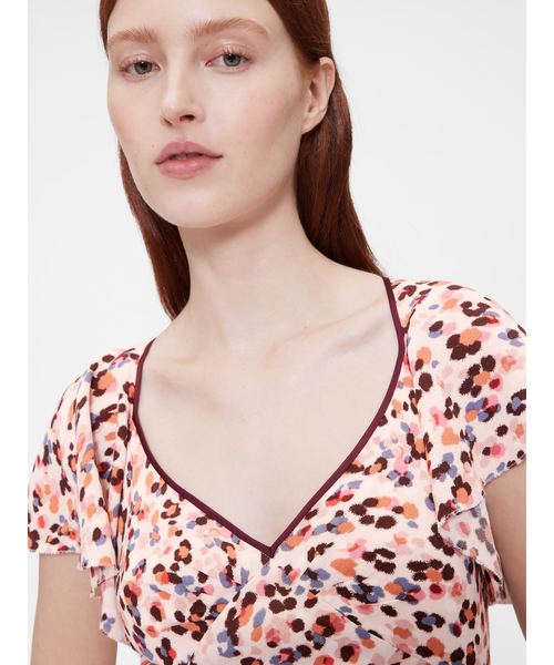 【ROKSANDA】ケープディテールのクレープミディドレス ROKSANDA クレープ ミディワンピース ケープ風 ベルト付き | THE