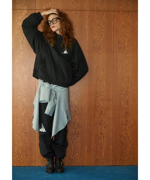 null.(ヌル)の「ナイロンフリースWARMパンツ(その他パンツ・レディース・クリーム/ブラック/ワインレッド・F)」の4枚目の写真