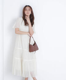 NATURAL BEAUTY BASIC | ◇Vネックプリーツワンピース(ワンピース)