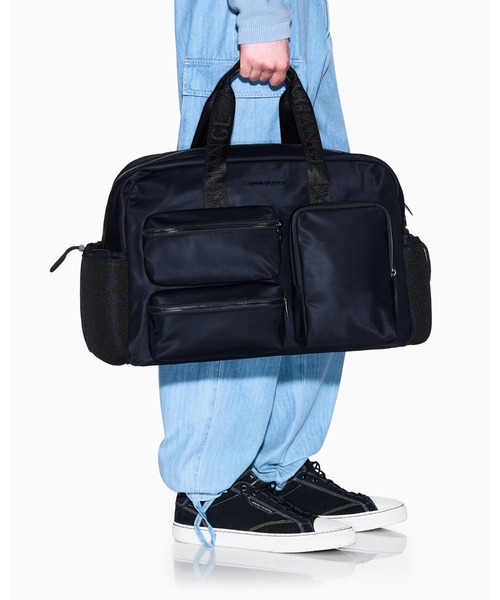 A|X アルマーニ エクスチェンジ】＜ZOZO限定＞AXロゴ ナイロンボストン