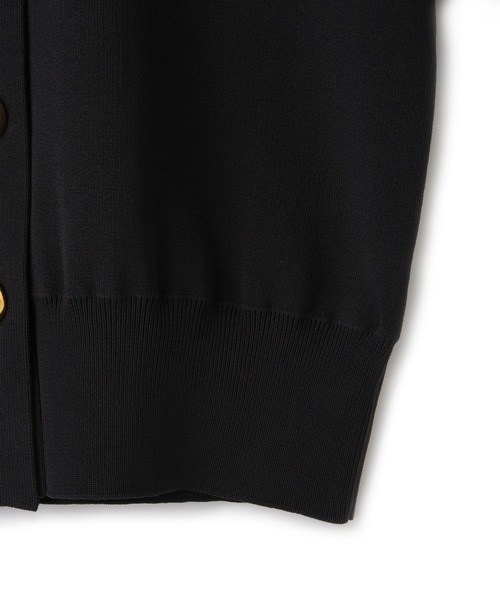 サステナブル】カラー付きハーフスリーブカーディガン（カーディガン