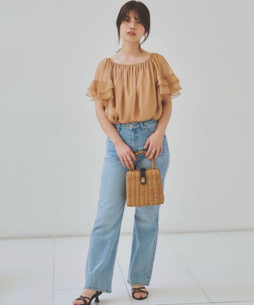 COHINA(コヒナ)の「2wayラッフルスリーブブラウス 【低身長・小柄女性】(シャツ/ブラウス・レディース・グレー/ホワイト/ベージュ・ONE SIZE)」の17枚目の写真
