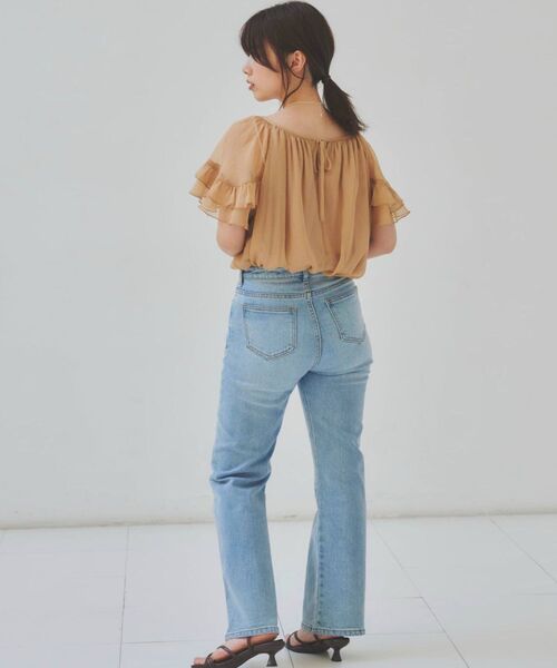 COHINA(コヒナ)の「2wayラッフルスリーブブラウス 【低身長・小柄女性】(シャツ/ブラウス・レディース・グレー/ホワイト/ベージュ・ONE SIZE)」の16枚目の写真