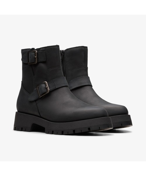 Clarks（クラークス）の「Ledwick Haley / レドウィックヘイリー（ブラックオイリーレザー）（ブーツ・レディース・ブラック・UK5.5/UK5/UK4.5/UK4/UK6）」の4枚目の写真