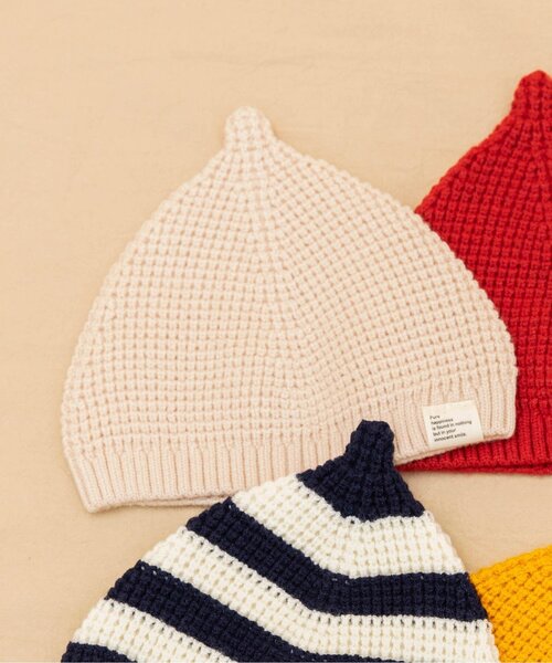 BREEZE（ブリーズ）の「【Bpop】とんがりニット帽（その他ベビー用品・キッズ・アイボリー/その他2/イエロー/レッド・46/48）」の2枚目の写真