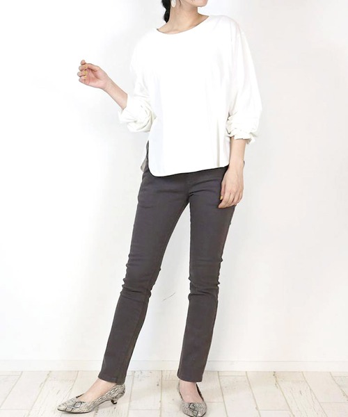 MARAI(マーライ)の「オールラバーストレッチスキニーパンツ(その他パンツ・レディース・ベージュ/ブラック/チャコールグレー/カーキ/オフホワイト/ベージュ系その他・4L/L/LL/M/3L)」の8枚目の写真