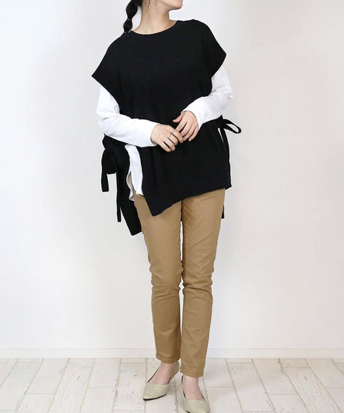 MARAI(マーライ)の「オールラバーストレッチスキニーパンツ(その他パンツ・レディース・ベージュ/ブラック/チャコールグレー/カーキ/オフホワイト/ベージュ系その他・4L/L/LL/M/3L)」の10枚目の写真