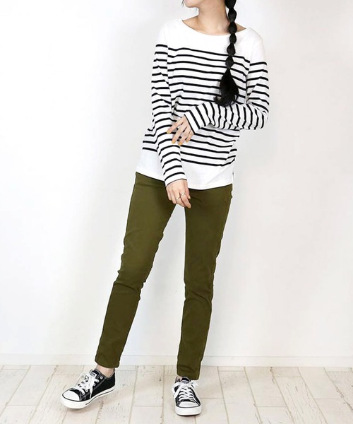 MARAI(マーライ)の「オールラバーストレッチスキニーパンツ(その他パンツ・レディース・ベージュ/ブラック/チャコールグレー/カーキ/オフホワイト/ベージュ系その他・4L/L/LL/M/3L)」の9枚目の写真