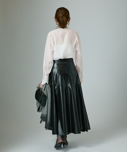 VERMEIL par iena（ヴェルメイユパーイエナ）の「《追加4》シアーブラウス（シャツ/ブラウス・レディース・ネイビー/ホワイト・FREE）」の18枚目の写真