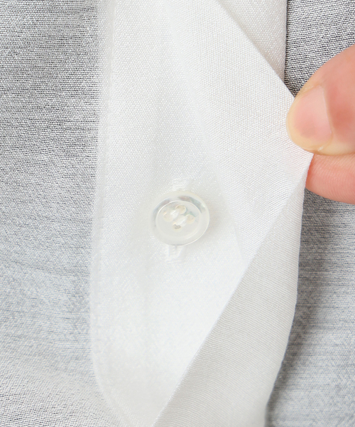 VERMEIL par iena（ヴェルメイユパーイエナ）の「《追加4》シアーブラウス（シャツ/ブラウス・レディース・ネイビー/ホワイト・FREE）」の14枚目の写真