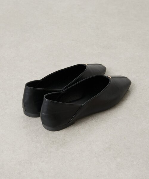 Jena espace merveilleux（ジェナ　エスパスメルヴェイユ）の「ワンポイントフラットパンプス（パンプス・レディース・ブラック/グレー・MEDIUM/SMALL/LARGE）」の5枚目の写真