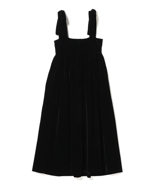 CAROLINA GLASER（カロリナ グレイサー）の「ベロア ショルダーリボン ワンピース（ワンピース・レディース・ブルー系その他/ブラック・SMALL/MEDIUM）」の4枚目の写真