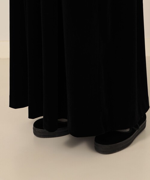 CAROLINA GLASER（カロリナ グレイサー）の「ベロア ショルダーリボン ワンピース（ワンピース・レディース・ブルー系その他/ブラック・SMALL/MEDIUM）」の8枚目の写真