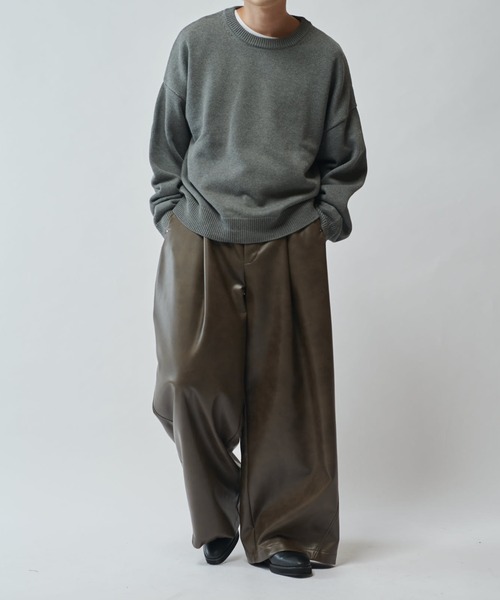 Lui's(ルイス)の「【SURJENT】 シンセティックレザーワイドストレートパンツ(その他パンツ・メンズ・ブラック/ブラウン・2/1)」の15枚目の写真