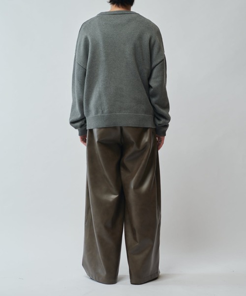 Lui's(ルイス)の「【SURJENT】 シンセティックレザーワイドストレートパンツ(その他パンツ・メンズ・ブラック/ブラウン・2/1)」の17枚目の写真