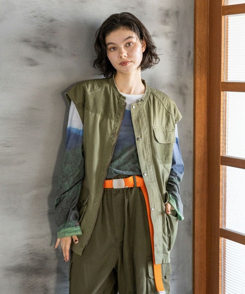 niko and...（ニコアンド）の「ハンティングリメイクベスト（ベスト・レディース・サックスブルー/カーキ/ベージュ・FREE）」の9枚目の写真