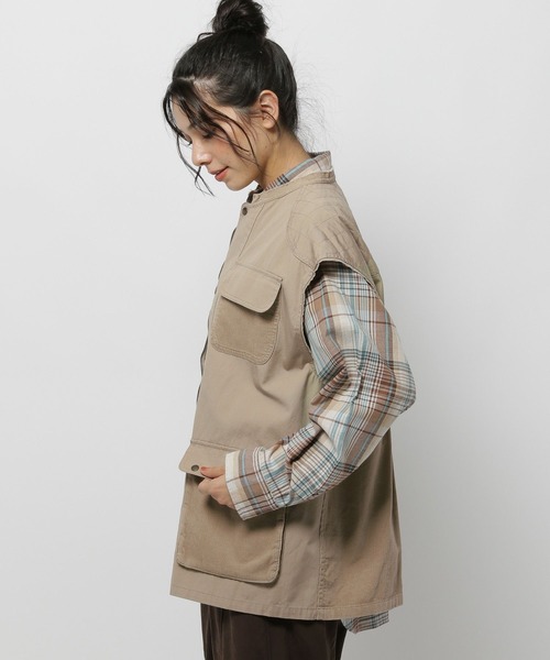 niko and...（ニコアンド）の「ハンティングリメイクベスト（ベスト・レディース・サックスブルー/カーキ/ベージュ・FREE）」の12枚目の写真