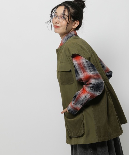 niko and...（ニコアンド）の「ハンティングリメイクベスト（ベスト・レディース・サックスブルー/カーキ/ベージュ・FREE）」の15枚目の写真