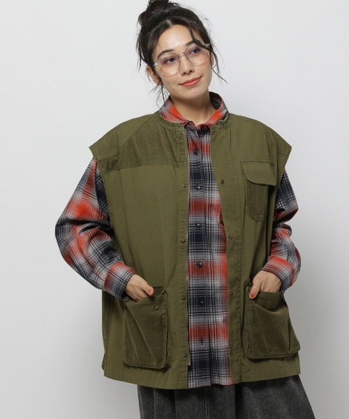 niko and...（ニコアンド）の「ハンティングリメイクベスト（ベスト・レディース・サックスブルー/カーキ/ベージュ・FREE）」の16枚目の写真