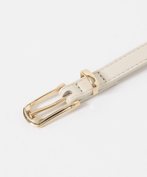 SMELLY（スメリー）の「スリムスクエアベルト（ベルト・レディース・ブラック/アイボリー・-）」の7枚目の写真