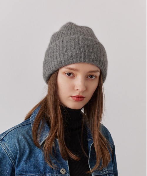 Chapeau d' O（シャポードオー）の「Chapeau d' O  RA/WO Knit Watch / シャポードオー（ニットキャップ/ビーニー・レディース・ホワイト/ブラック/グレー/パープル・FREE）」の12枚目の写真