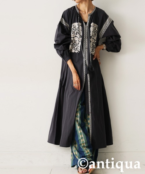 antiqua(アンティカ)の「ブロックプリント ワイドパンツ(その他パンツ・レディース・ブラック/ブルー・LARGE/MEDIUM)」の19枚目の写真
