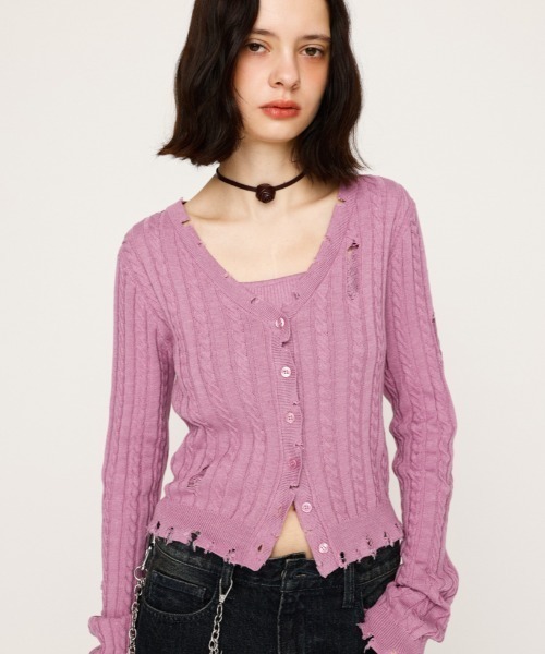 セール】【キャミセット】V/N CRASH 2P TOPS ブイネック クラッシュ